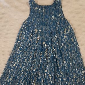 Gold and teal Anthropoligie Dress